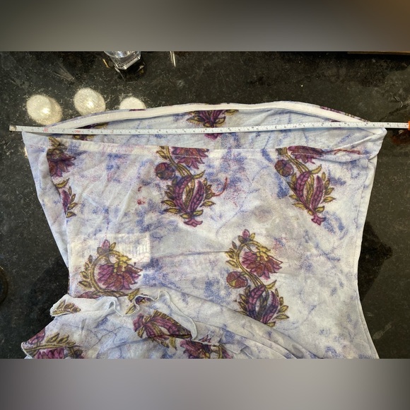 Free people Taylor tube top purple floral mesh size large - Picture 11 of 13